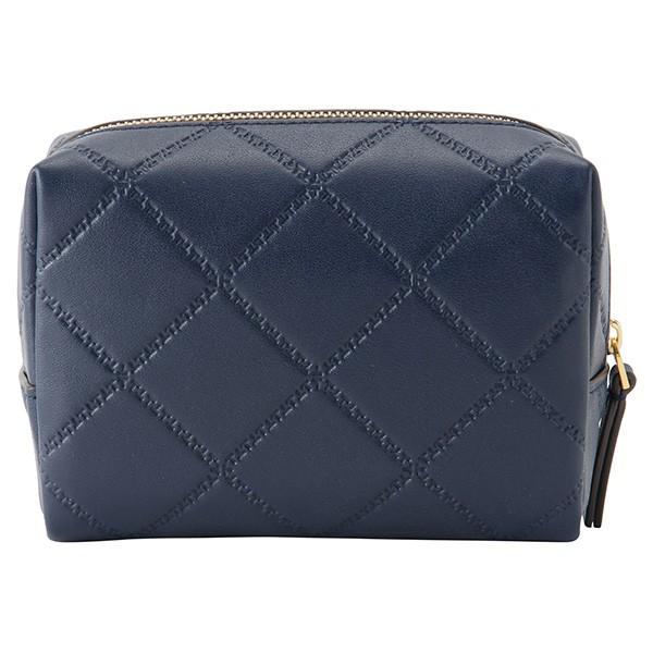並行輸入 トリーバーチ ポーチ SMALL MAKEUP GAG 40101 403 ネイビー 爆買 | TORY BURCH | 01