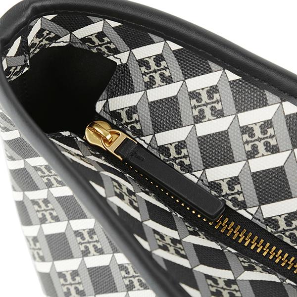 【美品】Tory Burch ボディバッグ ナイロン シルバーロゴ ブラック TORY BURCH（トリーバーチ） 並行輸入 トートバッグ ジオ ロゴ 143364
