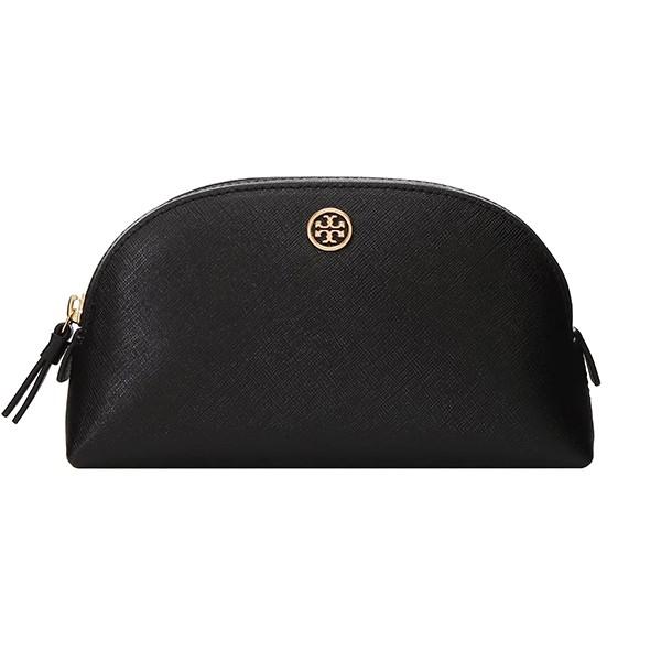 並行輸入 トリーバーチ ポーチ SMALL MAKEUP BAG 46475 018 ブラック 黒/ネイビー 爆買 | TORY BURCH