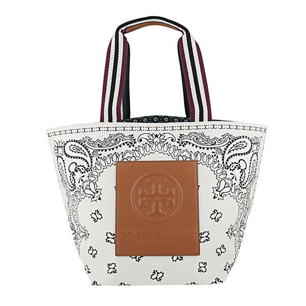 並行輸入 トリーバーチ  トートバッグ グレイシー 65044 996 IVORY AMERICANA BAN ホワイト 爆買 | TORY BURCH