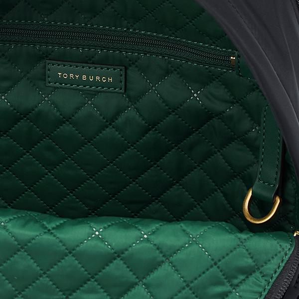 【極美品✨】トリーバーチ ナイロン バックパック ペリー ロゴ金具 チャーム 黒 極美品 トリーバーチ ナイロン バックパック ペリー ロゴ金具