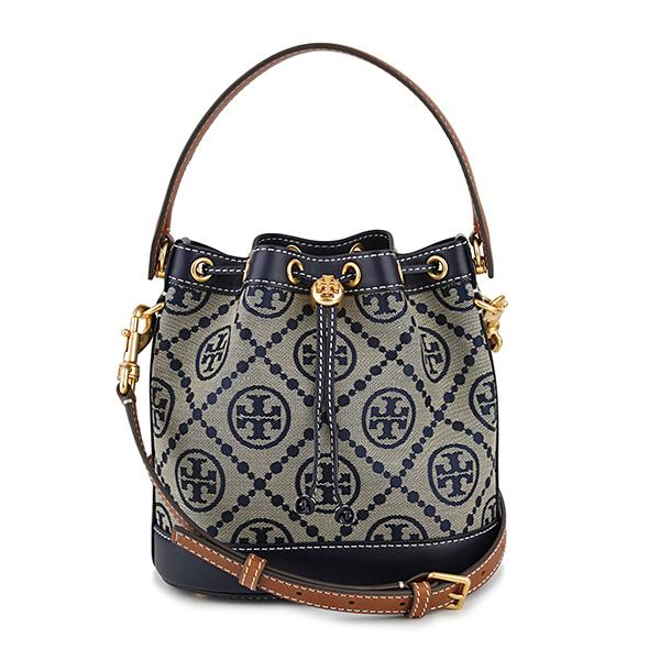 並行輸入 トリーバーチ  ハンドバッグ Tモノグラム ジャカード 79487 405 ネイビー 爆買 | TORY BURCH