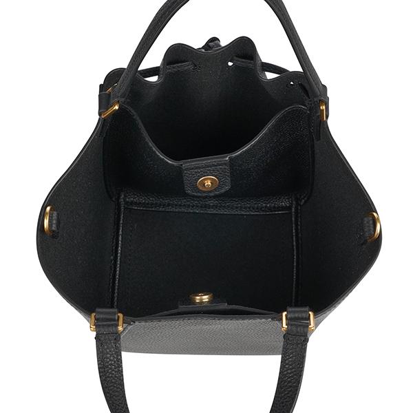 トリーバーチ ハンドバッグ シボ革 パンチングロゴ ブラック 美品 トリーバーチ ハンドバッグ シボ革 パンチングロゴ ブラック 美品 楽天