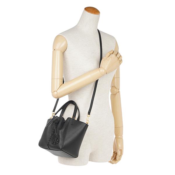Tory Burch 黒 レザーハンドバッグ　マックグロー サッチェル TORY BURCH 並行輸入 トリーバーチ ショルダーバッグ マック