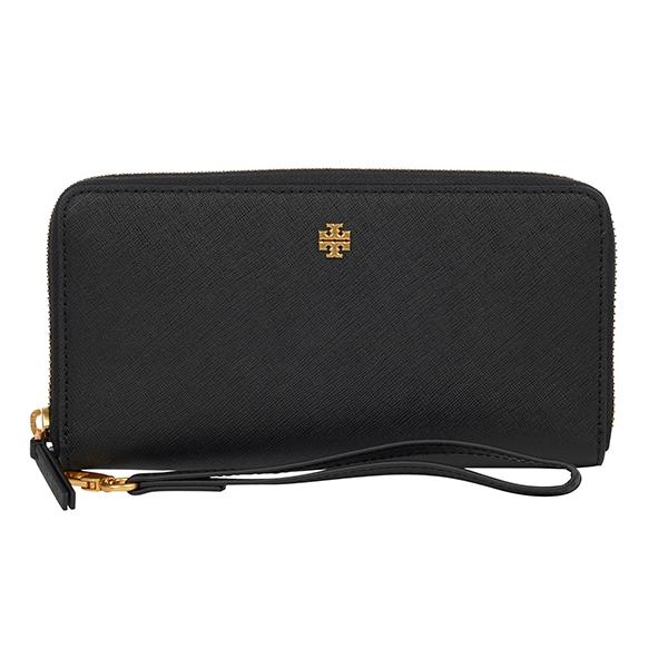 並行輸入 トリーバーチ 長財布(ラウンドファスナー) TORY BURCH エマーソン 136110 001レディース ブラック 黒 | TORY BURCH