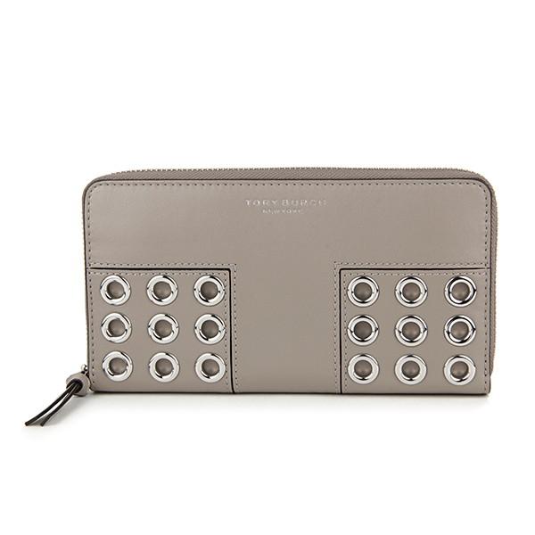 並行輸入 トリーバーチ 長財布(ラウンドファスナー) GROMMET MULTI GUSSET ZIP CONTINENTAL 31629 036 グレージュ系 爆買 | TORY BURCH