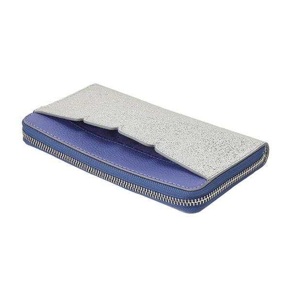 並行輸入 トリーバーチ 長財布(ラウンドファスナー) METALLIC ZIP CONTINENTAL WALLET 31943 433 ブルー系/シルバー 爆買 | TORY BURCH | 04