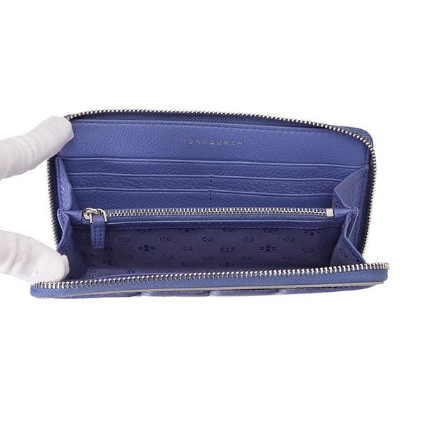 並行輸入 トリーバーチ 長財布(ラウンドファスナー) METALLIC ZIP CONTINENTAL WALLET 31943 433 ブルー系/シルバー 爆買 | TORY BURCH | 06