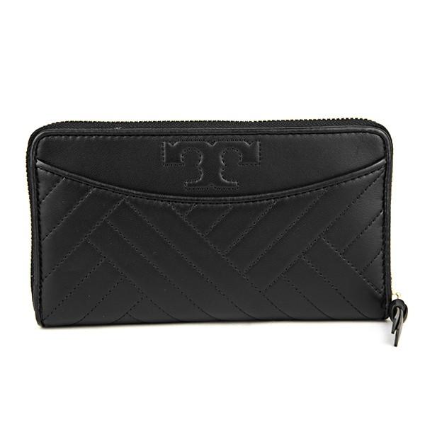 並行輸入 トリーバーチ  長財布(ラウンドファスナー) アレクサ 36653 001 ブラック 黒 爆買 | TORY BURCH | 01