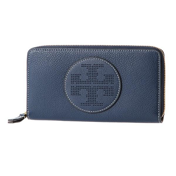並行輸入 トリーバーチ 長財布(ラウンドファスナー) ZIP CONTINENTAL WALLET 36730 403 ネイビー 爆買 | TORY BURCH