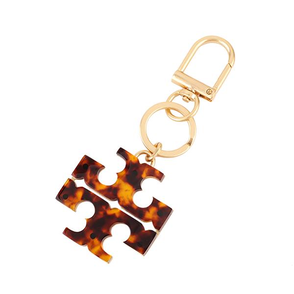 並行輸入 トリーバーチ  キーホルダー スタック ティー 40049 239 TORTOISE ブラウン 爆買 | TORY BURCH