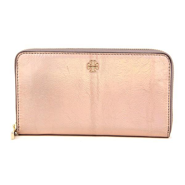 並行輸入 トリーバーチ 長財布(ラウンドファスナー) METALLIC ZIP CONTINENTAL WALLET 40099 694 ピンク系 爆買 | TORY BURCH
