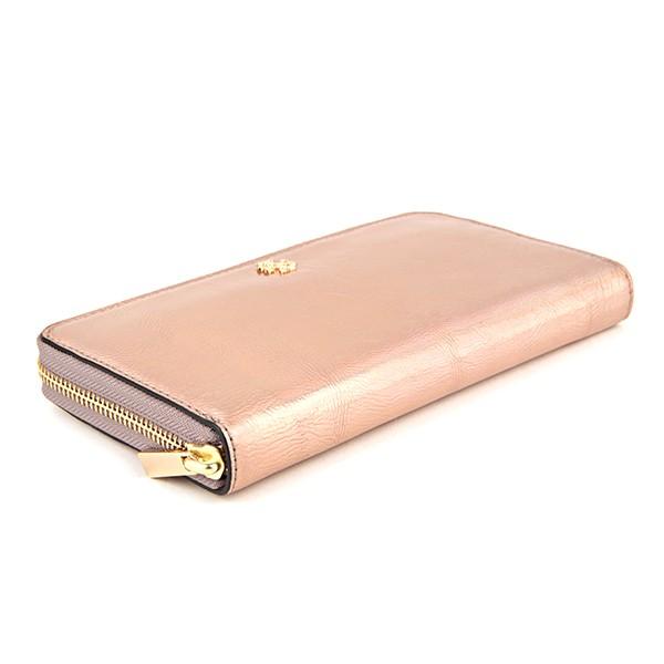 並行輸入 トリーバーチ 長財布(ラウンドファスナー) METALLIC ZIP CONTINENTAL WALLET 40099 694 ピンク系 爆買 | TORY BURCH | 02