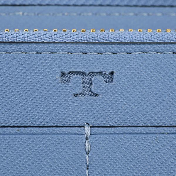 未使用　TORY BURCHトリーバーチ　レザーラウンドジップ長財布　ブルー TORY BURCH トリーバーチ 長財布 レディース ラウンドファスナー