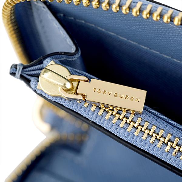 未使用　TORY BURCHトリーバーチ　レザーラウンドジップ長財布　ブルー TORY BURCH Tory Burch トリーバーチ フレミング ラウンド