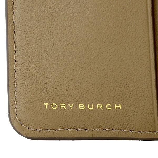 Tory Burchベージュ グレー 長財布 TORY BURCH 並行輸入 トリーバーチ 2つ折り財布 キラ シェブロン