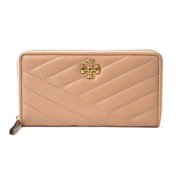 並行輸入 トリーバーチ 長財布(ラウンドファスナー) TORY BURCH キラ シェブロン 90348 288レディース ベージュ | TORY BURCH