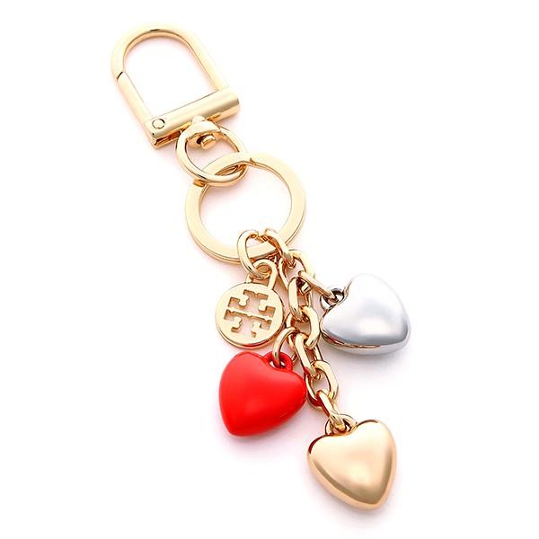 並行輸入 トリーバーチ キーホルダー KEY FOB 50833 701 ゴールド 金/シルバー/レッド 赤 爆買 | TORY BURCH | 01