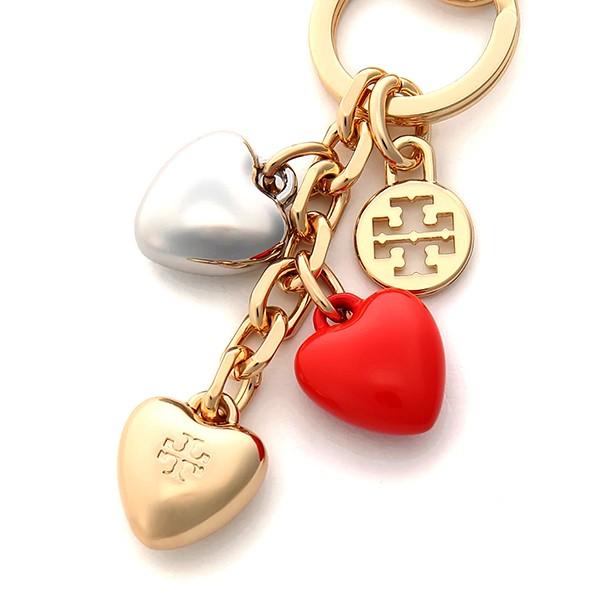 並行輸入 トリーバーチ キーホルダー KEY FOB 50833 701 ゴールド 金/シルバー/レッド 赤 爆買 | TORY BURCH | 03
