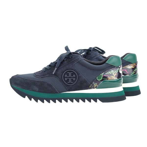 【美品】Tory Burch　スニーカー　デニム　ロゴ総柄　7.5/24.5 美品】Tory Burch スニーカー デニム ロゴ総柄 7.5/24.5 Tory Burch