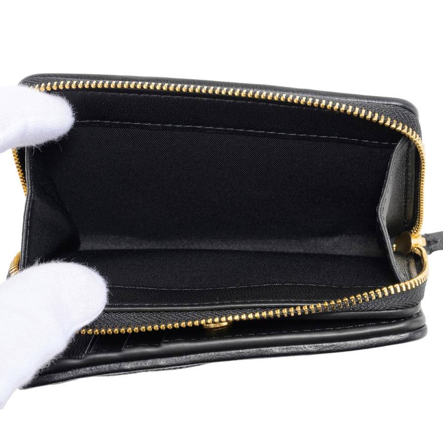 ほぼ未使用品　TORY BURCH トリーバーチ　折り財布　二つ折り　ブラック TORY BURCH 並行輸入 トリーバーチ 2つ折り財布 ブレイク カラー
