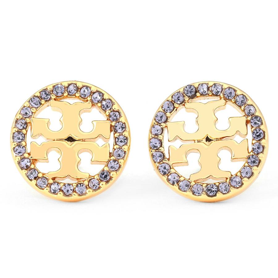 並行輸入 トリーバーチ ピアス TORY BURCH クリスタルロゴサークル 53422 702レディース ゴールド 金 | TORY BURCH