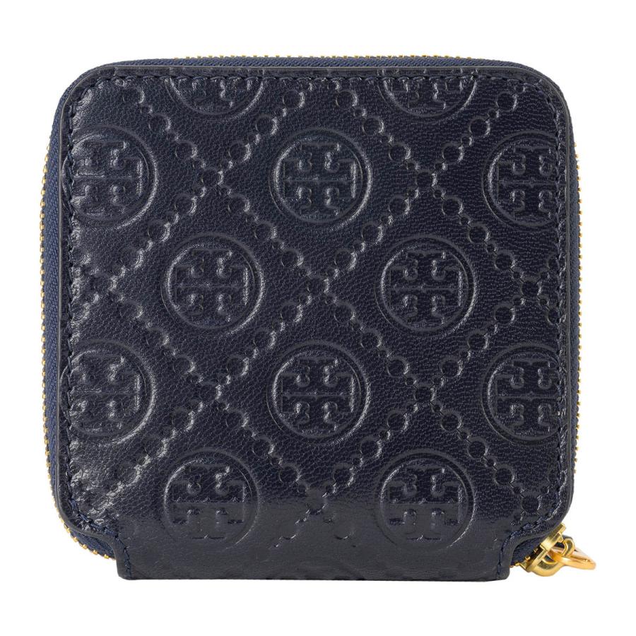 Tory Burch 二つ折り財布 ネイビー TORY BURCH（トリーバーチ） 並行輸入 2つ折り財布 ティー モノグラム