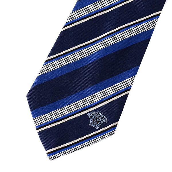 並行輸入 ヴェルサーチ  ネクタイ シルク 0333 0002 ネイビー 爆買 | VERSACE | 01