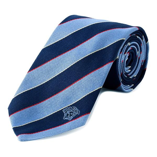 並行輸入 ヴェルサーチ  ネクタイ シルク 0569 0004 ネイビー 爆買 | VERSACE