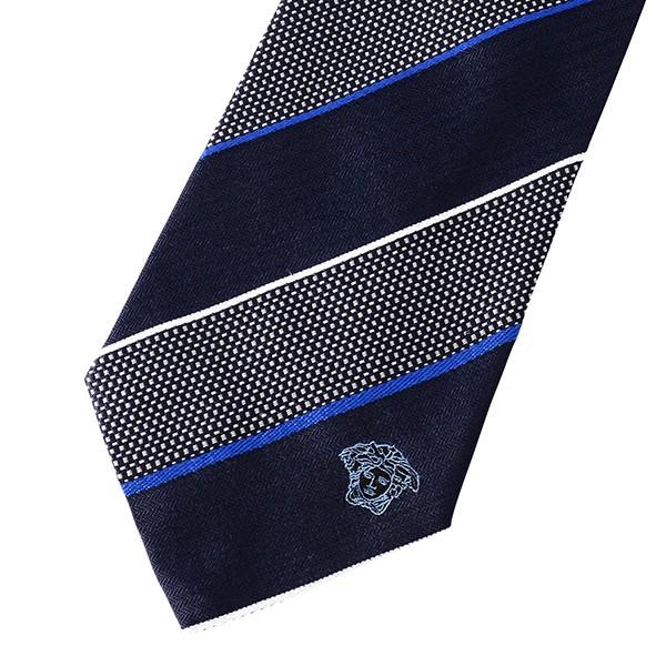 並行輸入 ヴェルサーチ  ネクタイ シルク 0634 0001 ブルー 青 爆買 | VERSACE | 01