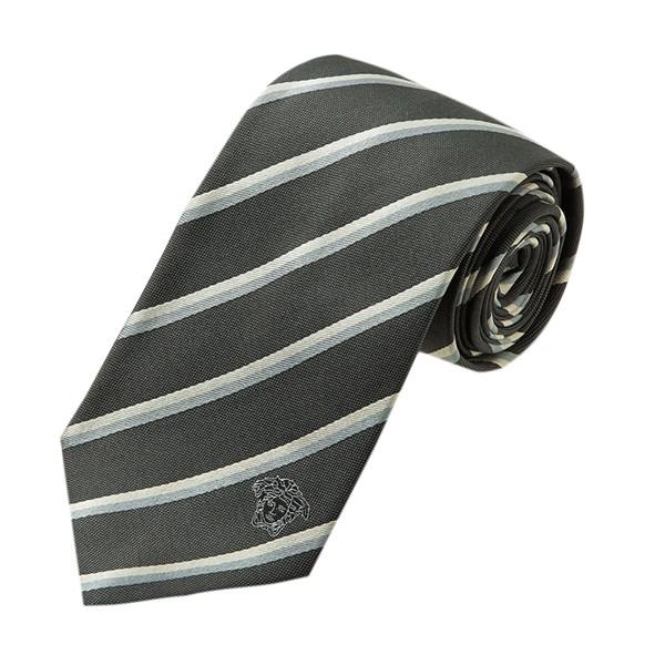 並行輸入 ヴェルサーチ ネクタイ SILK TIE 0676 0001 グレー 爆買 | VERSACE
