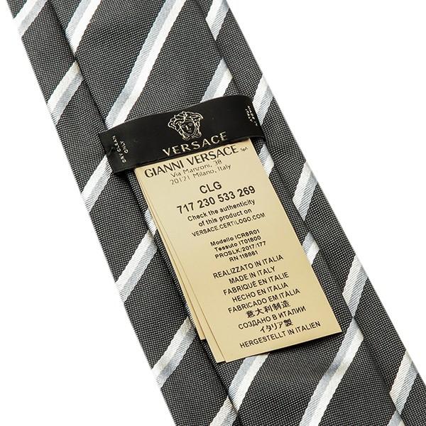 並行輸入 ヴェルサーチ ネクタイ SILK TIE 0676 0001 グレー 爆買 | VERSACE | 04