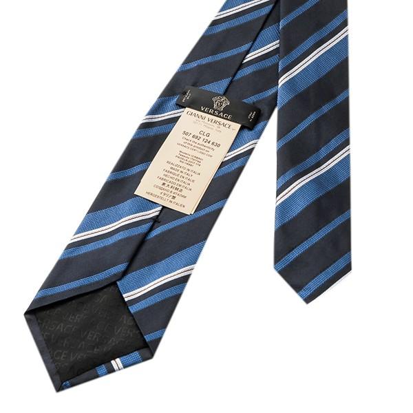 並行輸入 ヴェルサーチ ネクタイ SILK TIE 0679 0005 ネイビー/ブルー 青 爆買 | VERSACE | 03