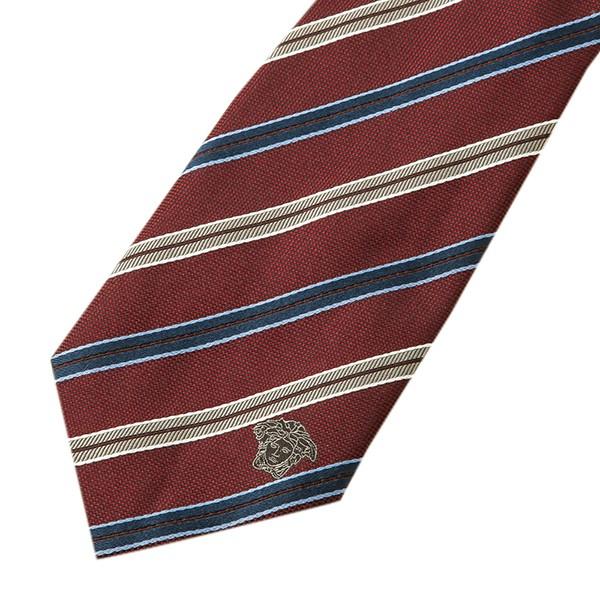 並行輸入 ヴェルサーチ ネクタイ SILK TIE 0680 0003 ネイビー/ボルドー/グレー 爆買 | VERSACE | 01