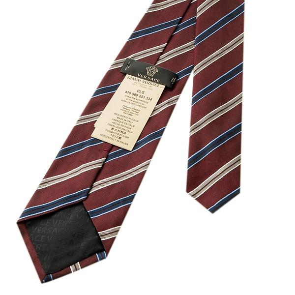 並行輸入 ヴェルサーチ ネクタイ SILK TIE 0680 0003 ネイビー/ボルドー/グレー 爆買 | VERSACE | 03