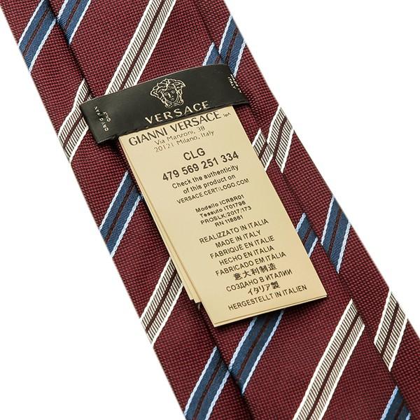 並行輸入 ヴェルサーチ ネクタイ SILK TIE 0680 0003 ネイビー/ボルドー/グレー 爆買 | VERSACE | 04