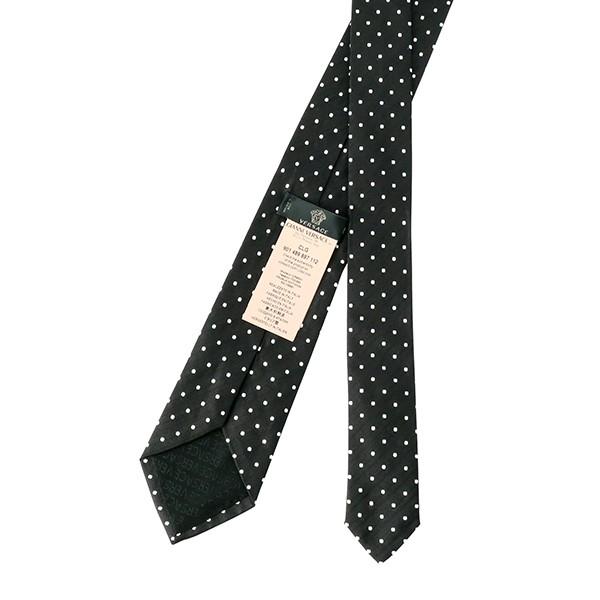 並行輸入 ヴェルサーチ ネクタイ TIE 0784 0005 ブラック 黒/ホワイト 白 爆買 | VERSACE | 03