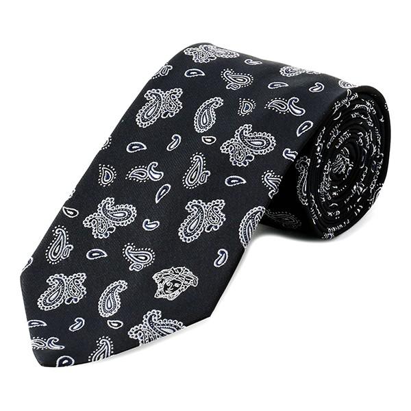 並行輸入 ヴェルサーチ  ネクタイ シルク 0787 0001 ダークグレー系 爆買 | VERSACE