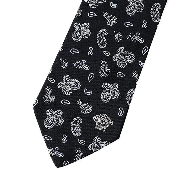 並行輸入 ヴェルサーチ  ネクタイ シルク 0787 0001 ダークグレー系 爆買 | VERSACE | 01