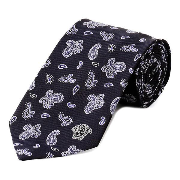 並行輸入 ヴェルサーチ  ネクタイ シルク 0787 0002 ネイビー 爆買 | VERSACE