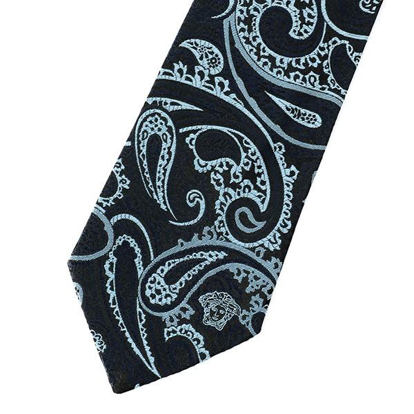 並行輸入 ヴェルサーチ ネクタイ TIE 0792 0001 ネイビー/ライトブルー系 爆買 | VERSACE | 01