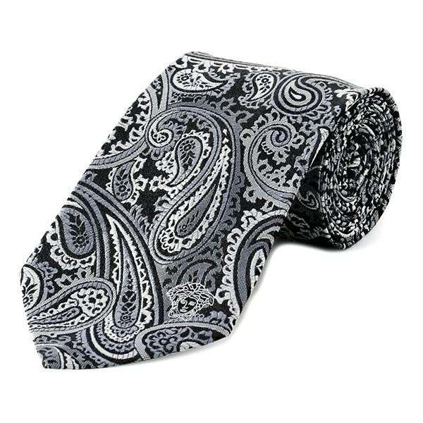 並行輸入 ヴェルサーチ  ネクタイ シルク 0792 0004 グレー 爆買 | VERSACE