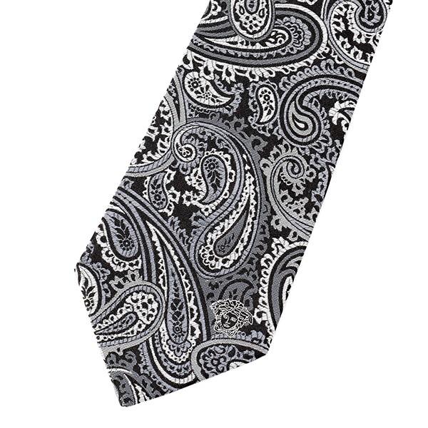 並行輸入 ヴェルサーチ  ネクタイ シルク 0792 0004 グレー 爆買 | VERSACE | 01