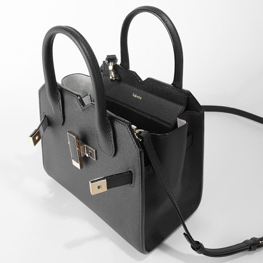 ヴァレクストラ ハンドバッグ 鍵付き 手持ち レザー ブラック Valextra（ヴァレクストラ） ショルダーバッグ MILANO MIDIUM ミラノ