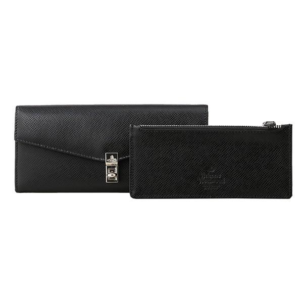 訳あり特価 新品 Vivienne Westwood 長財布 黒ブラックシンプル Vivienne Westwood ヴィヴィアンウエストウッド 財布 レディース