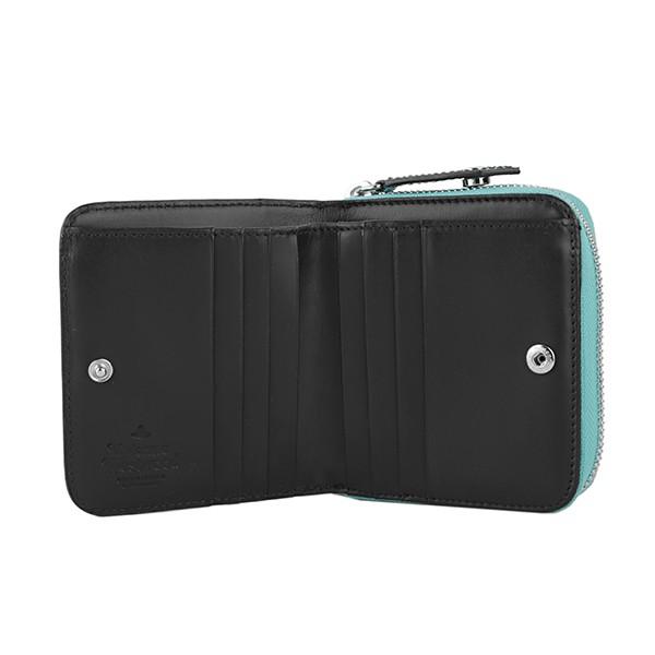 ターコイズブルー 二つ折り財布　ヴィヴィアン Vivienne Westwood 並行輸入 ヴィヴィアン ウエストウッド 2