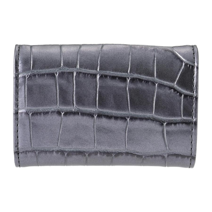 ヴィヴィアンウエストウッド 三つ折り財布 クロコ型押し ネイビー