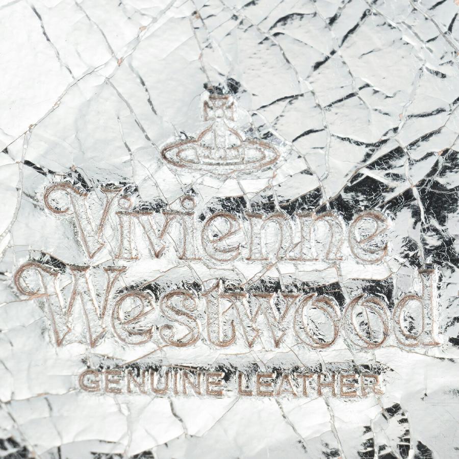 並行輸入 ヴィヴィアン ウエストウッド 3つ折り財布 Vivienne Westwood メタリック クリーシー レザー 5115002MW L00A7 Q401ユニセックス シルバー 銀 | Vivienne Westwood | 08
