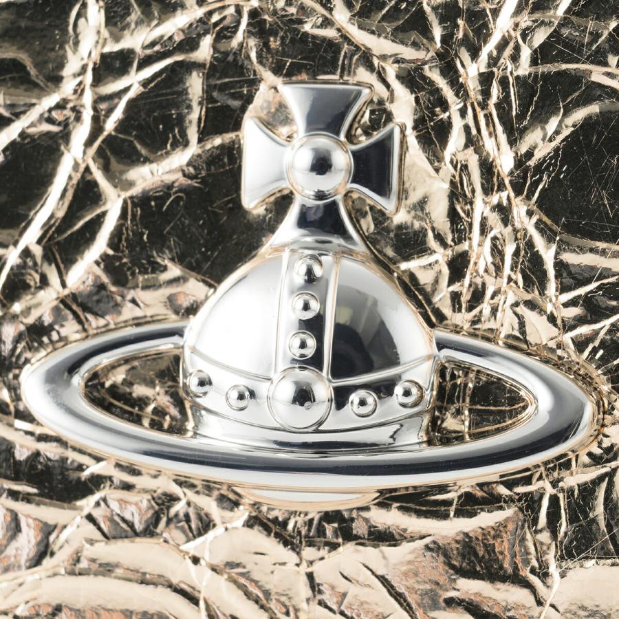 並行輸入 ヴィヴィアン ウエストウッド 3つ折り財布 Vivienne Westwood メタリック クリーシー レザー 5115002MW L00A7 R401ユニセックス ゴールド 金 | Vivienne Westwood | 07