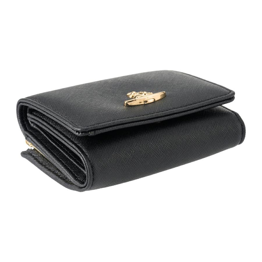 美品✨ ヴィヴィアンウエストウッド　三つ折り財布　ポリー　ヴィーガンレザー　黒 美品✨ ヴィヴィアンウエストウッド 三つ折り財布 ポリー ヴィーガン